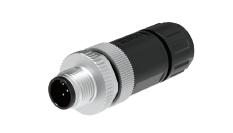 SUPU M12A04Z-MAASTUB Штекерный прямой, код A, под каб диам. 6.0-8.0мм, неэкран, 4конт, 4A-250/250В , шт