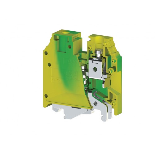 KLEMSAN 334200 Клеммник на DIN-рейку (MR32/ MR35), 16 мм.кв., (земля); AVK 16T RD