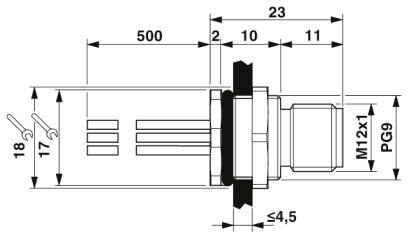 Phoenix contact 1446139 SACC-DSI-MS-17CON-PG9/5,0 SCO Встраиваемые разъемы