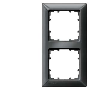 DELTA LINE ЧЕРНЫЙ МЕТАЛЛИК РАМКА 2-МЕСТНАЯ 151X80MM