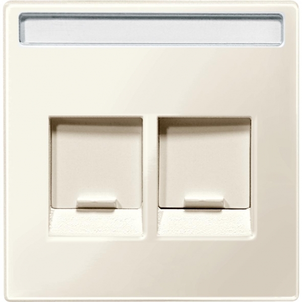 Schneider Electric MTN4564-0344 MERTEN ЦЕНТР.ПЛАТА д/мод.штепс.разъемов 2поста с полем д/надп. ,БЕЖЕВЫЙ, SM