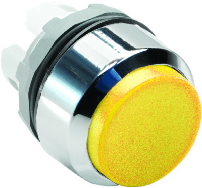 ABB 1SFA611102R2003 Кнопка MP3-20Y желтая выступающая (только корпус) без подсветки без фиксации