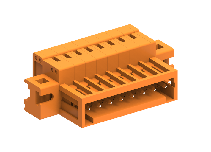 SUPU 438410/010 Вилка каб. MCS с крепеж.фланцем шаг 3.81мм, 10 конт., оранж., шт SUPU 438410/010 Вилка каб. MCS с крепеж.фланцем шаг 3.81мм, 10 конт., оранж., шт