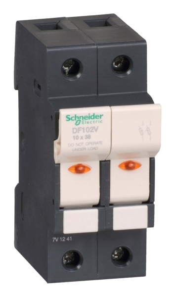 Schneider Electric DF102V РАЗЪЕДИНИТЕЛЬ-ПРЕДОХРАНИТЕЛЬ 32A.С УКАЗАТЕЛЕМ СРАБАТЫВАНИЯ 2Р.10Х38