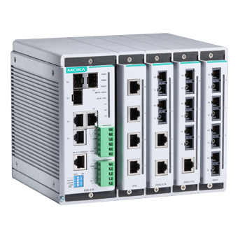 MOXA Шасси коммутатора EDS-619 Compact managed Ethernet switch, 4 slots for 4-port fast Ethernet, total up to 16+3G ports