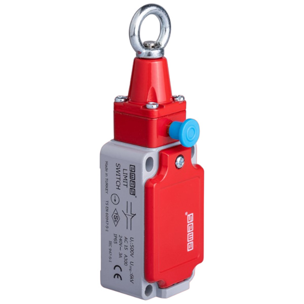 L52K23HUM112 Выключатель концевой с фиксацией медленного переключения с металлической консолью, стальным кольцом (1НО+1НЗ)