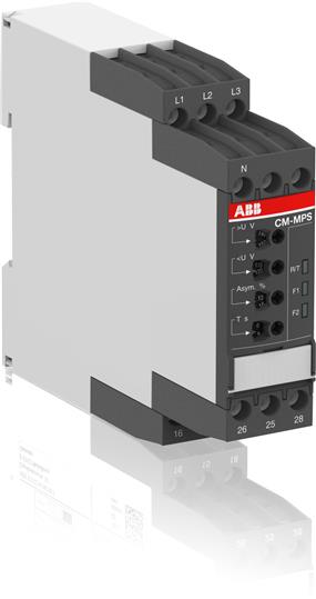ABB 1SVR730884R3300 Реле контроля CM-MPS.41S без контр нуля, Umin/Umax=3х300-380В/420- 500BAC, 2ПК, винтовые клеммы