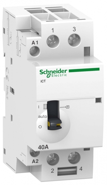 Schneider Electric A9C21442 МОДУЛЬНЫЙ КОНТАКТОР С РУЧНЫМ УПРАВЛЕНИЕМ iCT40A 2Н