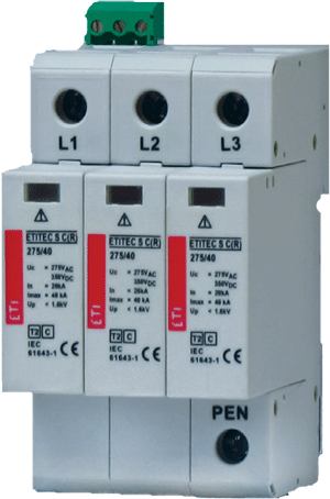 ETI Ограничитель перенапряжения ETITEC S C-PV  600/20 (для солн.батарей) (арт.2445306)