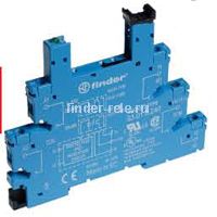 FINDER Розетка с винтовыми клеммами (с зажимной клетью) для реле 34 серии; питание 24В АС/DC; в комплекте пластиковая клипса; опции: LED (арт.93010024)