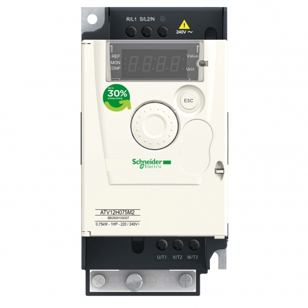 Schneider Electric ATV12H075M2 ПРЕОБР ЧАСТОТЫ ATV12 0.75КВТ 240В 1Ф