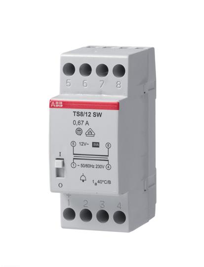 ABB ABB Трансформатор звонковый с защитой от КЗ TS 8/8SW (2CSM081302R0811)