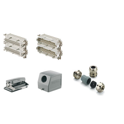 Weidmuller 1802360000 HDC-KIT-HE 48.150 M Исполнение: RockStar® HDC - комплекты-Промышленный разъем, Комплект, HE, Типоразмер: 12, Полюс: 48, Винтовое соединение, 500 V, 16 A, Алюминиевое литье под давлением, M 40