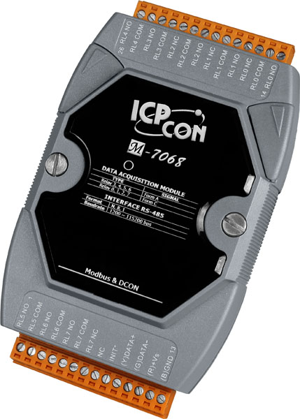 ICP DAS Модуль M-7068 CR 4-channel Form A Signal Relay Output and 4-channel Form C Signal Relay Output Module (