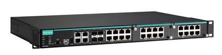 MOXA Шасси коммутатора IKS-6728A-4GTXSFP-HV-T Modular managed Ethernet switch with 8 10/100BaseT(X) ports, 4 10/100/1000BaseT(X) or 100/1000BaseSFP combo ports, and 2 slots for fast Ethernet modules, front cabling, 1 isolated power supply ( 85-264 VAC), t