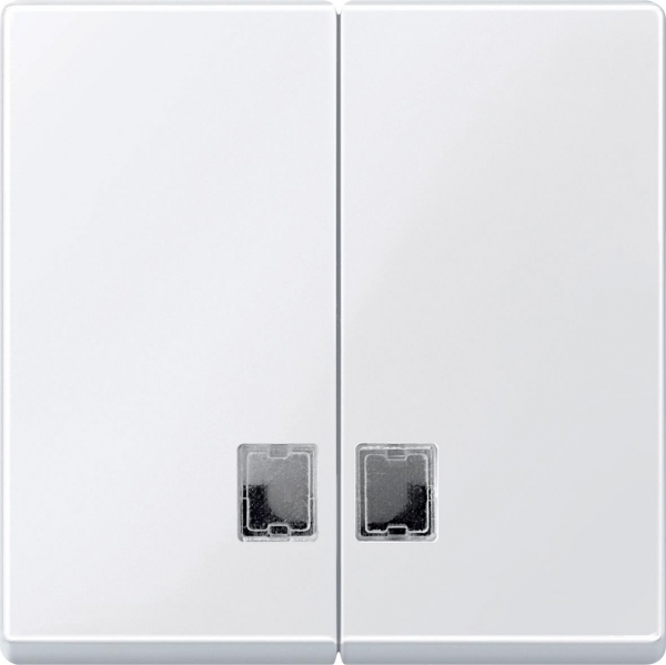 Schneider Electric MTN438525 MERTEN КЛАВИША двойная с окошком д/световой индикации, АКТИВНЫЙ БЕЛЫЙ, SM