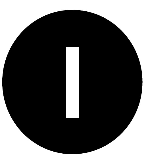 Кнопочный шильдик , плоский черный, I (M22-XD-S-X1)