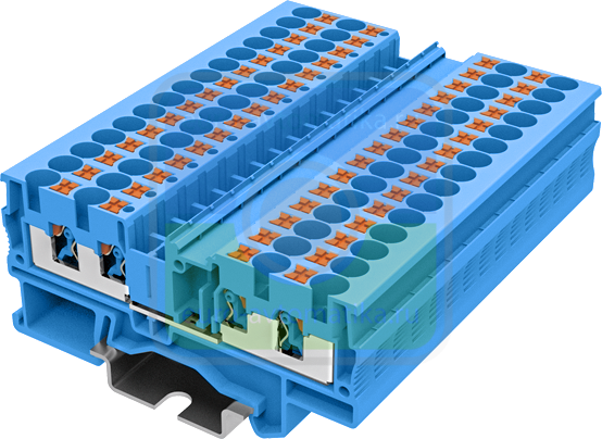 SUPU TP4-4-BU Клемма TP 2-2 проходная Push-in, сечение 4 мм. кв., синяя
