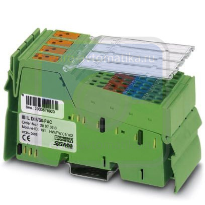 Phoenix contact 2897020 IB IL DI 8/S0-PAC Функциональные клеммные модули Inline