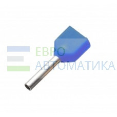 8017335415 - Наконечник гильзовый изолированный двойной (синий); IES 2x0,75/8