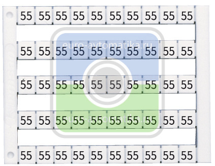 KLEMSAN 505058 DY5,Горизонтальная маркировка  (901…950), DY5, 1 пластина - 50 шт.