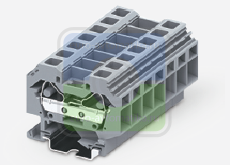 SUPU 216901 Клемма ТА 1-1 плоско-пруж зажим, с бок. подключением. сеч. 16мм2, сер., шт