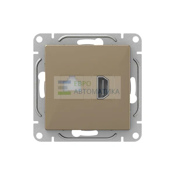 EKF UP1-SOC-HDMI-RJ45 Механизм розетки HDMI+RJ45 (cat5), шампань Эпика EKF