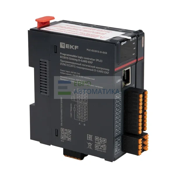 EKF PLC-EC201S-D-DCD Программируемый логический контроллер (ПЛК) EC201S токоприемный D-CARD EKF