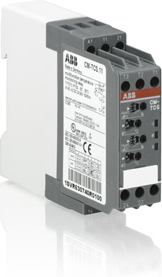 ABB 1SVR740740R0200 Реле контроля температуры CM-TCS.12P, Uпит=24-240В AC/DC, 0...+100 С, пружинные клеммы