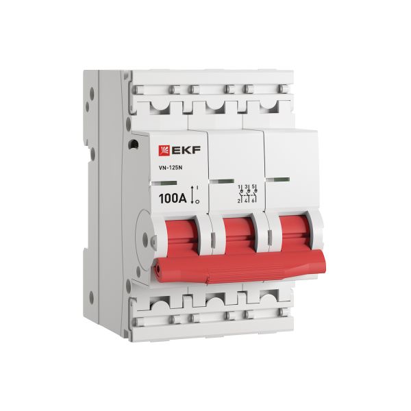 EKF S1253100 Выключатель нагрузки ВН-125N 3Р 100А PROXIMA EKF EKF S1253100 Выключатель нагрузки ВН-125N 3Р 100А PROXIMA EKF