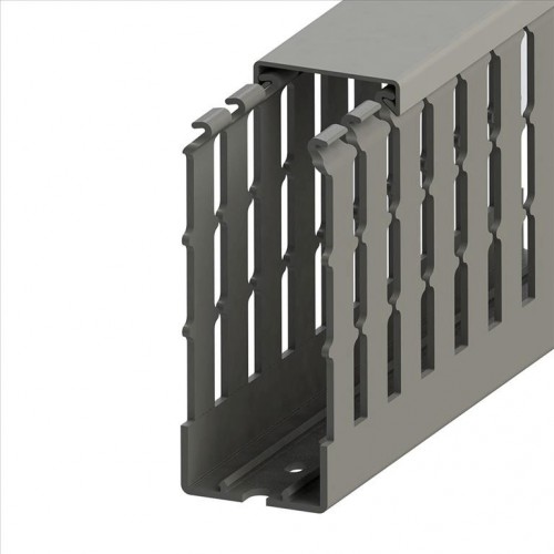 KLEMSAN 551032WS KKC 4010; Перфорированный короб с крышкой; 40x100 (ШxB)  Серый Широкий шаг перфорации