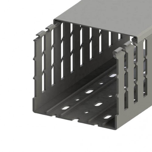 KLEMSAN 551022WS KKC 1008; Перфорированный короб с крышкой, 100x80 (ШхВ) Широкий шаг перфорации