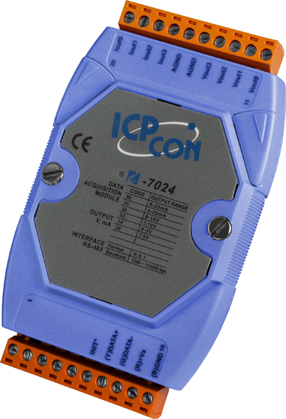 ICP DAS Модуль I-7024 CR 4-channel 14-bit analog output module