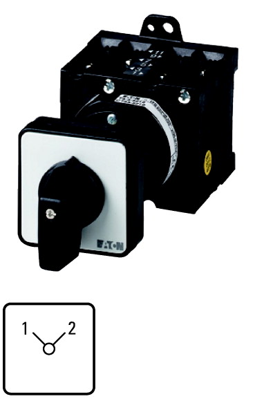 Переключатель, контакты: 8, 32 A, Передняя панель: 1-2, 90 °, с фиксацией, Промежуточный монтаж (T3-4-8223/Z)