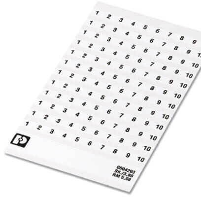 Phoenix contact 0804293:0021 SK  5,08/3,8:FORTL.ZAHLEN 21-3 Маркировка для клеммных модулей