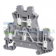 TBLOC 8002099668 Клеммник двухуровневый на DIN-рейку (Винтовой) 4мм.кв. (серый); NTB 4 P+E (нижний уровень с заземлением)