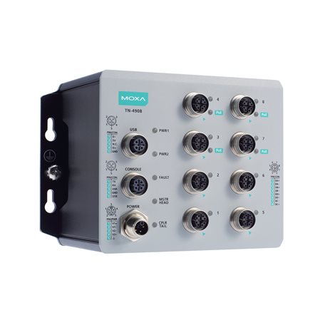 MOXA Маршрутизатор TN-4908-4GPoE-4GTX-WV-CT-T 8 port router includes 8*GE with 4PoE, 24 to 110 VDC power input, t: -40/70, IP40, conformal coating MOXA Маршрутизатор TN-4908-4GPoE-4GTX-WV-CT-T 8 port router includes 8*GE with 4PoE, 24 to 110 VDC power input, t: -40/70, IP40, conformal coating