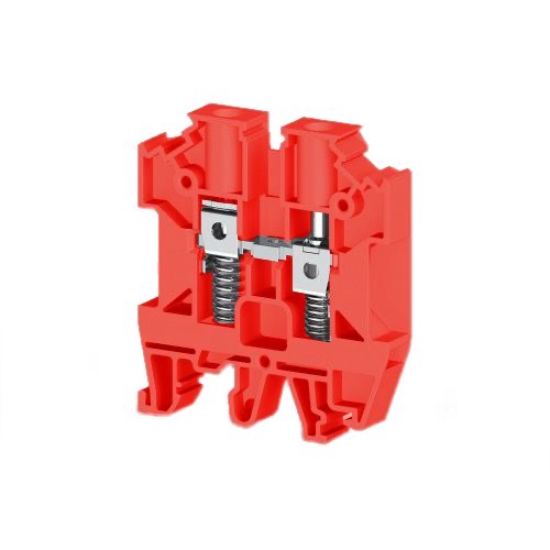 KLEMSAN 304514 Клеммник на DIN-рейку с пружиной 6мм.кв. (красный); AVK-Y6