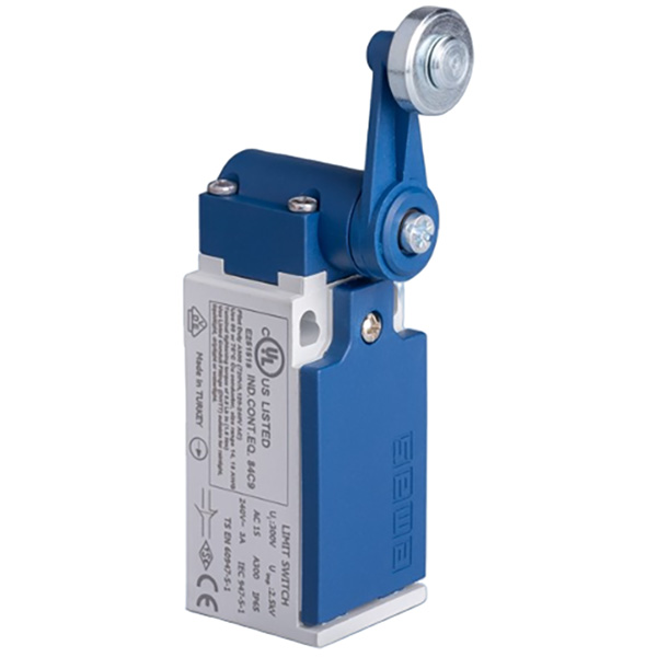 Концевой выключатель с пласт. консол. и металл. рол. 18мм (2НО+1НЗ)