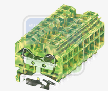 SUPU 210907 Клемма ТА 1-1 заземл.,плоско-пруж зажим, с бок. подключением. сеч. 10мм2, желто-зел, шт