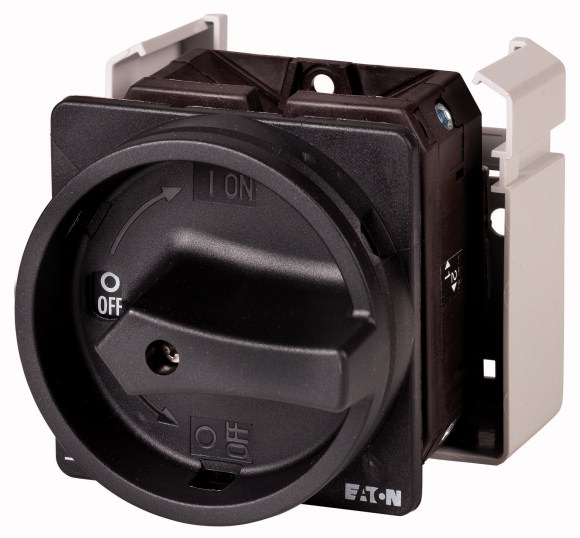 Главные выключатели, 5-полюсн., 63 A, Функция аварийной остановки, 90 °, Монтаж (T5B-3-8341/EA/SVB-SW)