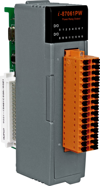ICP DAS Модуль I-87061PW-G CR 16-channel Power Relay Output Module (Each Relay Output Channel is Independent) (Gray Cover) (RoHS)