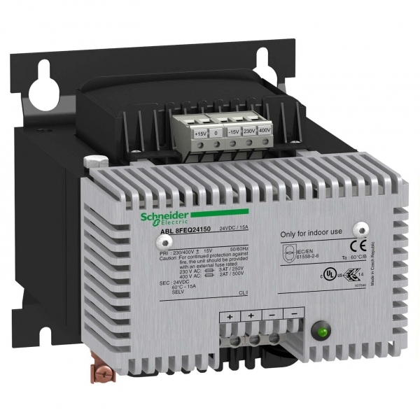 Schneider Electric ABL8FEQ24150 PHASEO ИСТОЧНИК ПИТАНИЯ 1-ФАЗНЫЙ 230-400/24В 15A