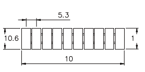 SUPU 305801/31...40V Маркировка клемм серии TU/TP/TC сеч. 2,5мм2, шир. 5.2мм, нумерация 31…40 вертик., шт