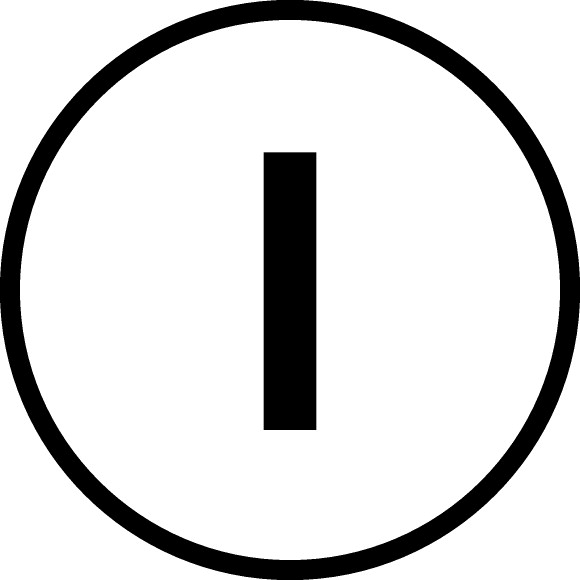 Кнопочный шильдик, плоский белый, I (M22-XD-W-X1)