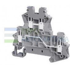 TBLOC 8002099658 Клеммник двухуровневый на DIN-рейку (Винтовой) 4мм.кв. (серый); NTB 4 2P