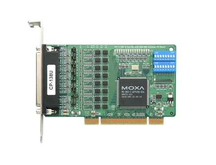 MOXA Плата CP-118U w/o Cable 8 port RS-232/422/485, Universal PCI, 921.6Kbps, surge protectoin