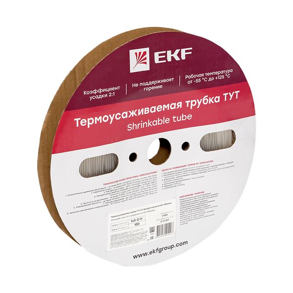 EKF tut-2-tr Термоусаживаемая трубка ТУТ 2/1 прозрачная рулон EKF PROxima