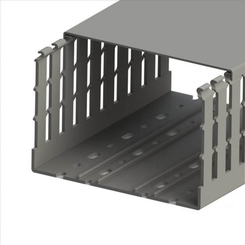 KLEMSAN 551040WS KKC 1501; Перфорированный короб с крышкой; 150x100 (ШхВ), (упак. 24м); Широкий шаг перфорации