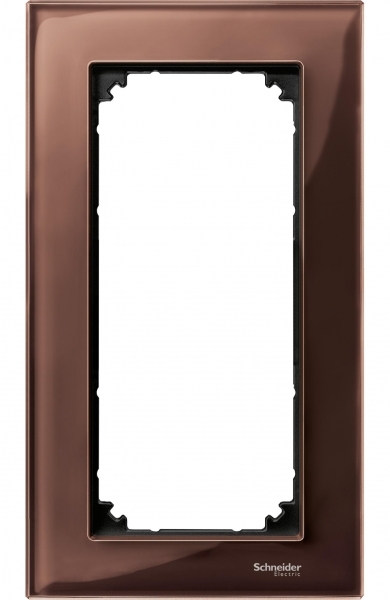 Schneider Electric MTN4025-3215 MERTEN M-Elegance РАМКА стеклянная 2 поста б/перегородки, МАХАГОН, SM